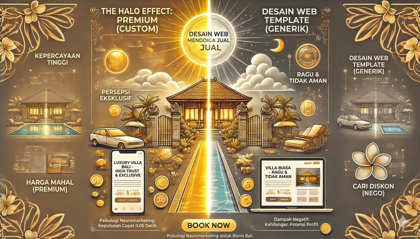 Gambar thumbnail untuk The Halo Effect: Sains di Balik Desain Web Premium yang Bisa Melipatgandakan Harga Sewa Villa Anda