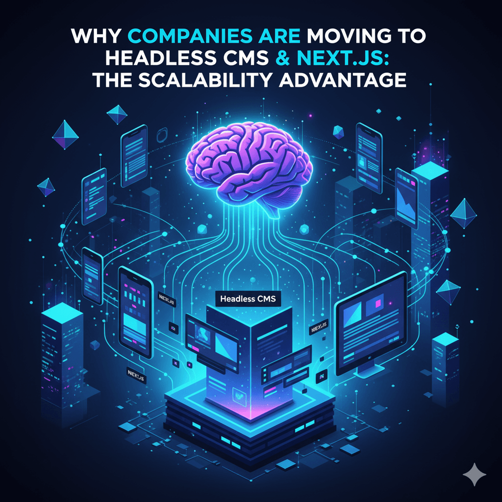 Gambar thumbnail untuk Mengapa Perusahaan Pindah ke Headless CMS & Next.js: Keuntungan Skalabilitas